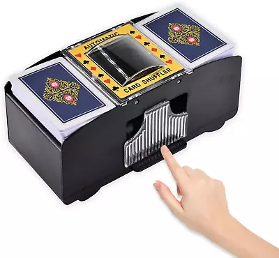 Automatic Card Shuffler 1-2 Deck Quick Shuffle Battery-Operated Poker Shuffler • $25.84
