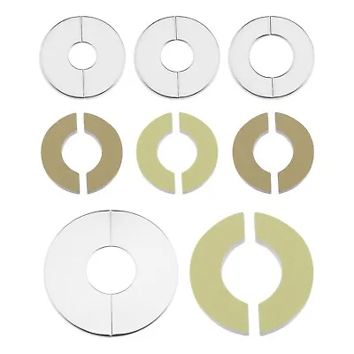 4x Wall Split Flange Round Escutcheon Plate Stainless Steel Pipe Hole Cover Cap • £8.26