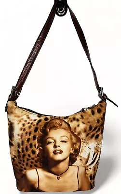 Marilyn Monroe Glitter Beading Leopard Print Purse Crossbody Handbag Shoulder • $19.99