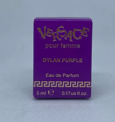 VERSACE Dylan Purple Pour Femme EDP Splash .17oz/5mL Mini Perfume - NEW In Box! • $13