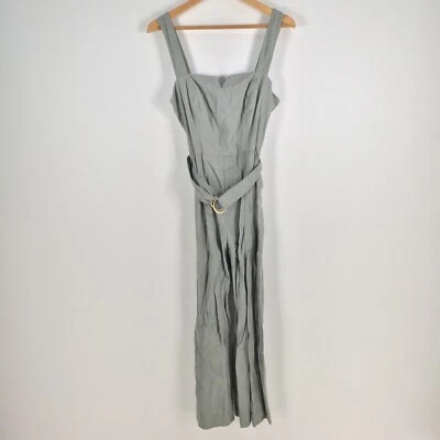 $31.95 • Buy Forever New Womens Jumpsuit Size 10 Sage Green Belt Viscose 039329