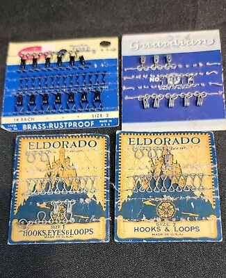 Lot Of 4 Vintage Sewing Hooks Eyes & Loops Eldorado Guardian & Clinton USA • $0.99