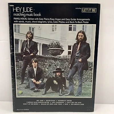 The Beatles Hey Jude Matching Sheet Music Book Vintage 1970 No Poster • $49.99