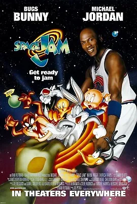 1996 Original Version B Space Jam Movie Poster Michael Jordan Bugs Bunny 27 X 40 • $29.99