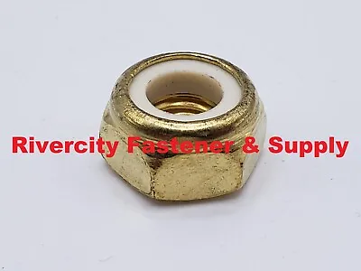 M10-1.5 Brass Nylon Insert Lock Nuts M10 X 1.5 Nut 10mm X 1.5 Nyloc M10x1.5 • $8.88