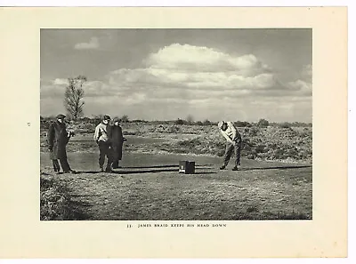 James Braid Walton Heath Golf Course Surrey Vintage Print Picture 1949 TSH#33 • $4.41