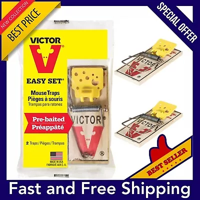 Victor Metal Pedal Mouse Trap Disposable Reusable Mouse Traps 2 PACK NEW!.... • $4.99