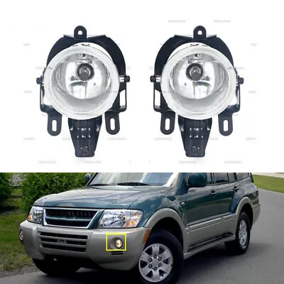 LH&RH Front Bumper Fog Light Fog Lamp For 2003-06 Mitsubishi Pajero Montero • $59.80