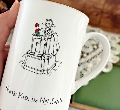 Abraham Lincoln Memorial Coffee Mug Santa Christmas Vintage Merry Masterpieces • $15