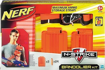 Nerf Bandolier Kit - Strap 2 Quick Reload Clips 24 Clip System Darts N-Strike • $34.95