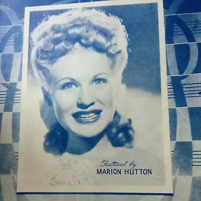 Sheet Music 1944 My Dreams Are Getting Better All The Time Marion Hutton • $7.95