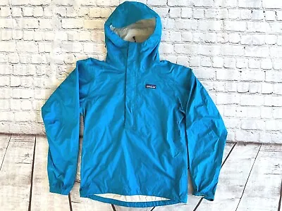$75 • Buy Men PATAGONIA Blue Torrentshell H2NO Pullover Bivy Rain Waterproof Jacket Small 