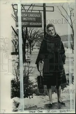 1965 Press Photo Widow Of Lee Harvey Marina Oswald University Of Michigan • $16.99