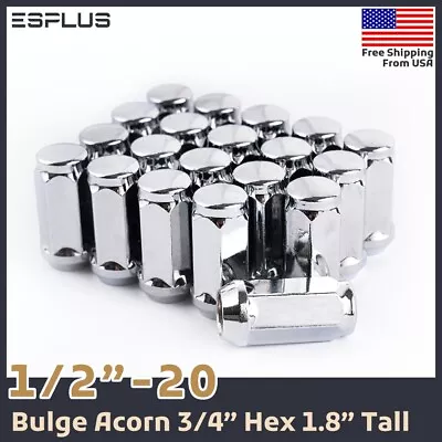 [20]  Chrome 1/2 -20RH 1.8  Acorn Wheel Lug Nut For Ford Lincoln Mustang MKT MKX • $21.99