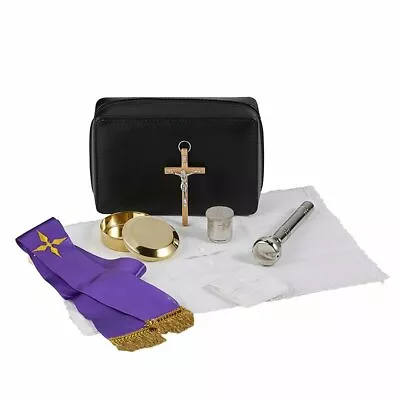 Travel Mass Kit With Linens Pastoral Sick Call Set In Case For Church 6.5 In • $239.99