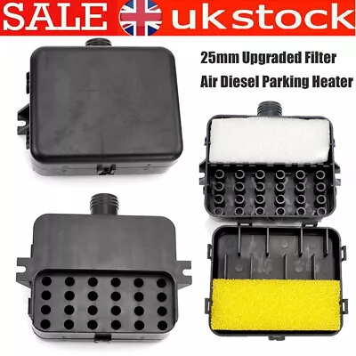 25mm Black Filter Silencer Car Air Diesel Parking Heater Intake For Eberspacher • £9.55