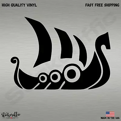 Viking Longship Ship Norse Die Cut Car Decal Sticker - FREE SHIPPING • $1.79