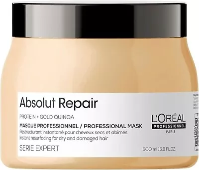 L' Oreal Serie Expert  Absolut Repair Gold Quinoa Protein  Mask 500ml UK SELLER • £26.99