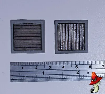 2 X 25mm Air Vent Square Wargames Scenery Urban 28mm Scale 40k Necromunda  • £2.49