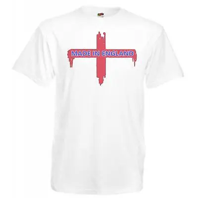Unisex Made In England Dripping St George Cross Flag Sports Supporter T-Shirt • £12.95