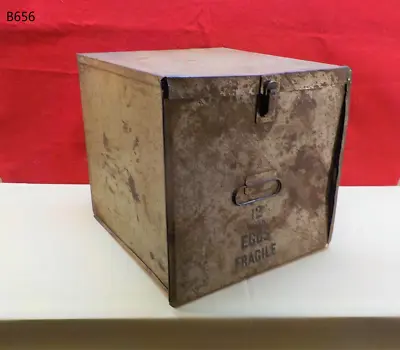 Vintage 1950's Metal Egg Delivery Crate   • $74.99