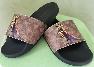 Coach X Jean-michel Basquiat Pool Slides Sandals:nwt 8d10d11d  C6019 • $117.95