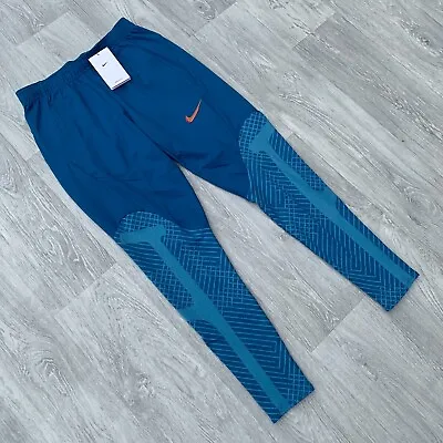 Nike Strike Dri Fit Track Pants Training Bottoms - Blue [DH8838-407] • $74.45