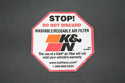 K&N KN K And N Sticker Sticker Decal Air Filter Airfilter Racing STOP! • $8.09
