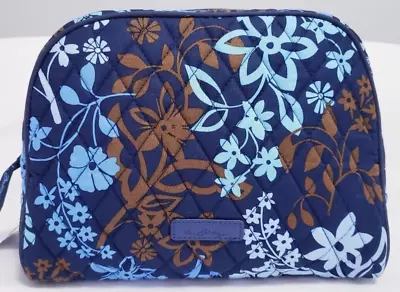 Vera Bradley Large Zip Cosmetic Bag Java Floral EXACT ONE NWT • $18