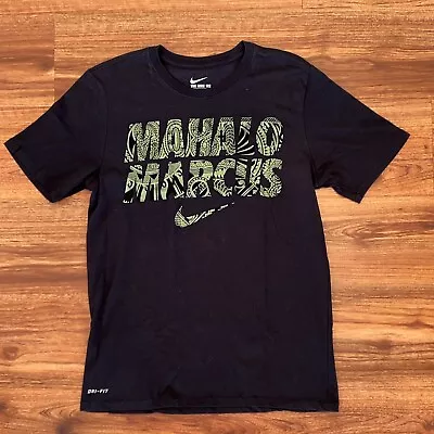 Nike Mahalo Marcus Mariota Pride Of Hawaii Mens Shirt Medium Black Short Sleeve • $19.99