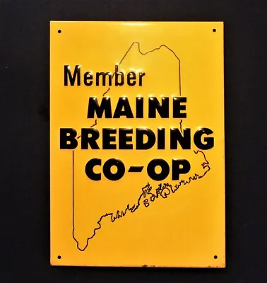 Vintage Maine Sign Animal Breeding Cow Cattle Farm Ranch Bull Riding State Map • $203.58