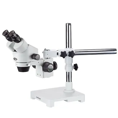 AmScope 7X-45X Stereo Zoom Microscope With Single Arm Boom Stand • $437.99