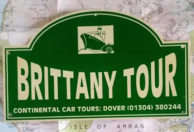 Old Vintage Car Mascot Badge : FRANCE BRITTANY TOUR Car Rally Plate • £30.80