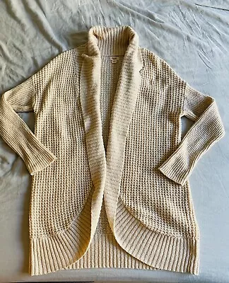 Mossimo Womens Sweater Extra Large Ivory Long Sleeve Cardigan Casual • $15