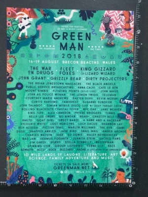 £6.99 • Buy GREEN MAN FESTIVAL 2018 WAR ON DRUGS 11X8  Poster Sized Press Advert M22