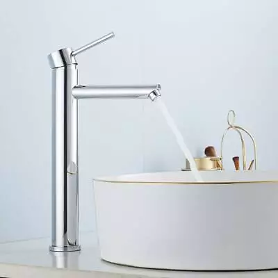 High Rise Basin Mixer Bathroom Tap Tall Chrome Single Lever Brass Faucet .g .w • £36.74