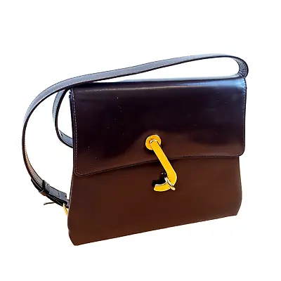 Vintage Waldybag Brown Leather Handbag With Purse And Mirror • £50