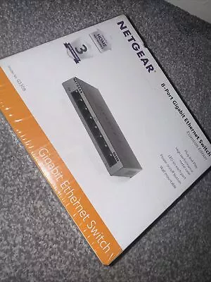 NETGEAR GS308 Gigabit 8-Port Ethernet Switch Brand New Unopened • £40