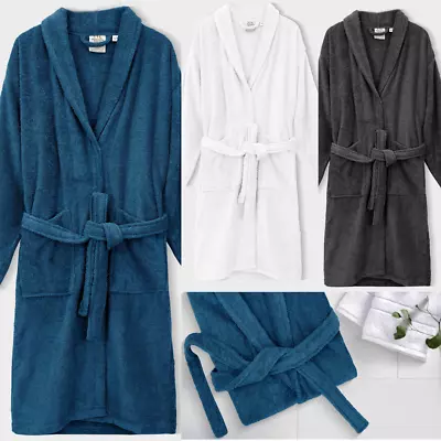 100% Cotton Unisex Shawl Terry Towelling Bath Robe Mens & Ladies Dressing Gown • £15.99