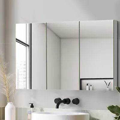 Welba Bathroom Mirror Cabinet Vanity Medicine Wall Shaving Storage 1200mmx720mm • $165.90