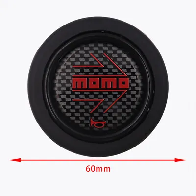 MOMO Gloss Black/Carbon Steering Wheel Horn Button Sport Competition Tuning • $25