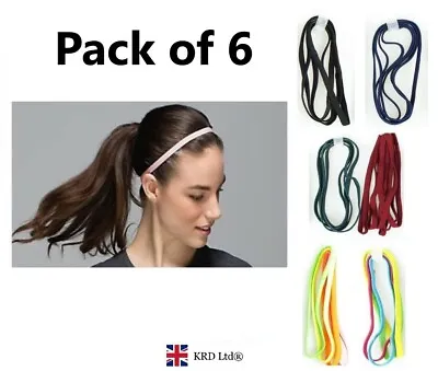 £3.03 • Buy 6x Elastic Head Bands Snag Free Hairbands Ladies Girls School Sports Gym Hair UK