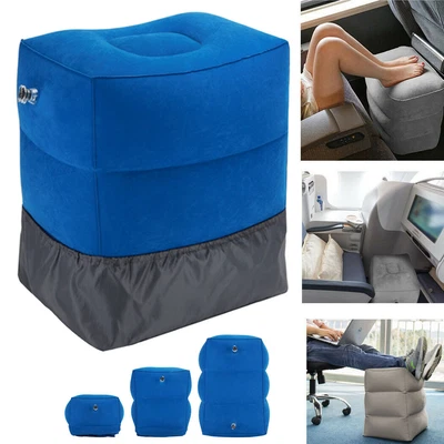 $19.99 • Buy Inflatable Travel Footrest Air Pillow Plane Train Kid Bed Foot Rest Pad Portable