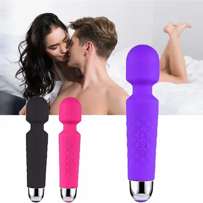 20 Speed  USB Handheld Massager Wand Vibrating Massage Magic Full Body Therapy • $10.80