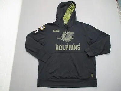 Nike Miami Dolphins XL Black Camo NFL Salute To Service Hoodie Headcoach Worn • $165