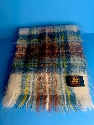 The Edinburgh Woollen Mill Made In Scotland Multicolor Mohair Wool Fringe Scarf • $24