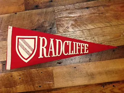 Vintage  RADCLIFFE COLLEGE  Pennant Of Cambridge Massachusetts • $39.95