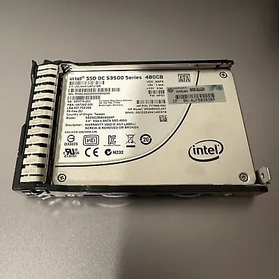 Intel HPE 717968-002 SSD DC S3500 Series 480GB  2.5  7mm SATA SSDSC2BB480G4P • $48