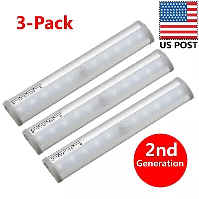 Cabinet Motion Sensing LED Night Light Closet Portable Magnetic Bar  Kuled 3pack • $16.99