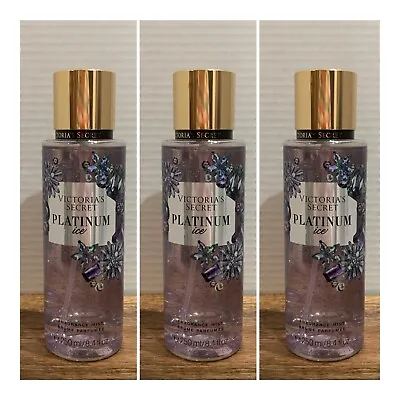 Victoria's Secret PLATINUM ICE Fragrance Mist ~ 8.4 Fl.oz. ( Lot Of 3 ) • $74.99